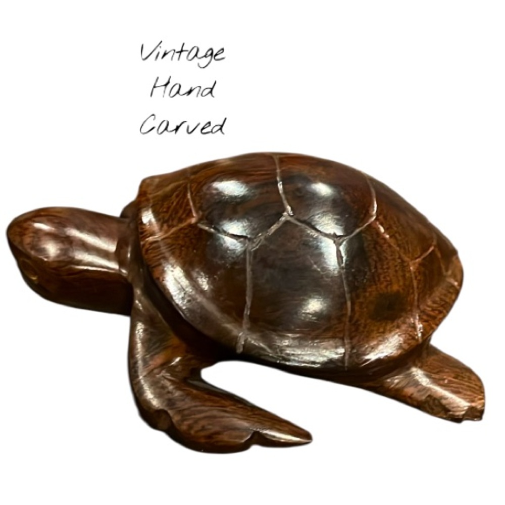 MCM Vintage Ironwood Sea Turtle Hand Carved